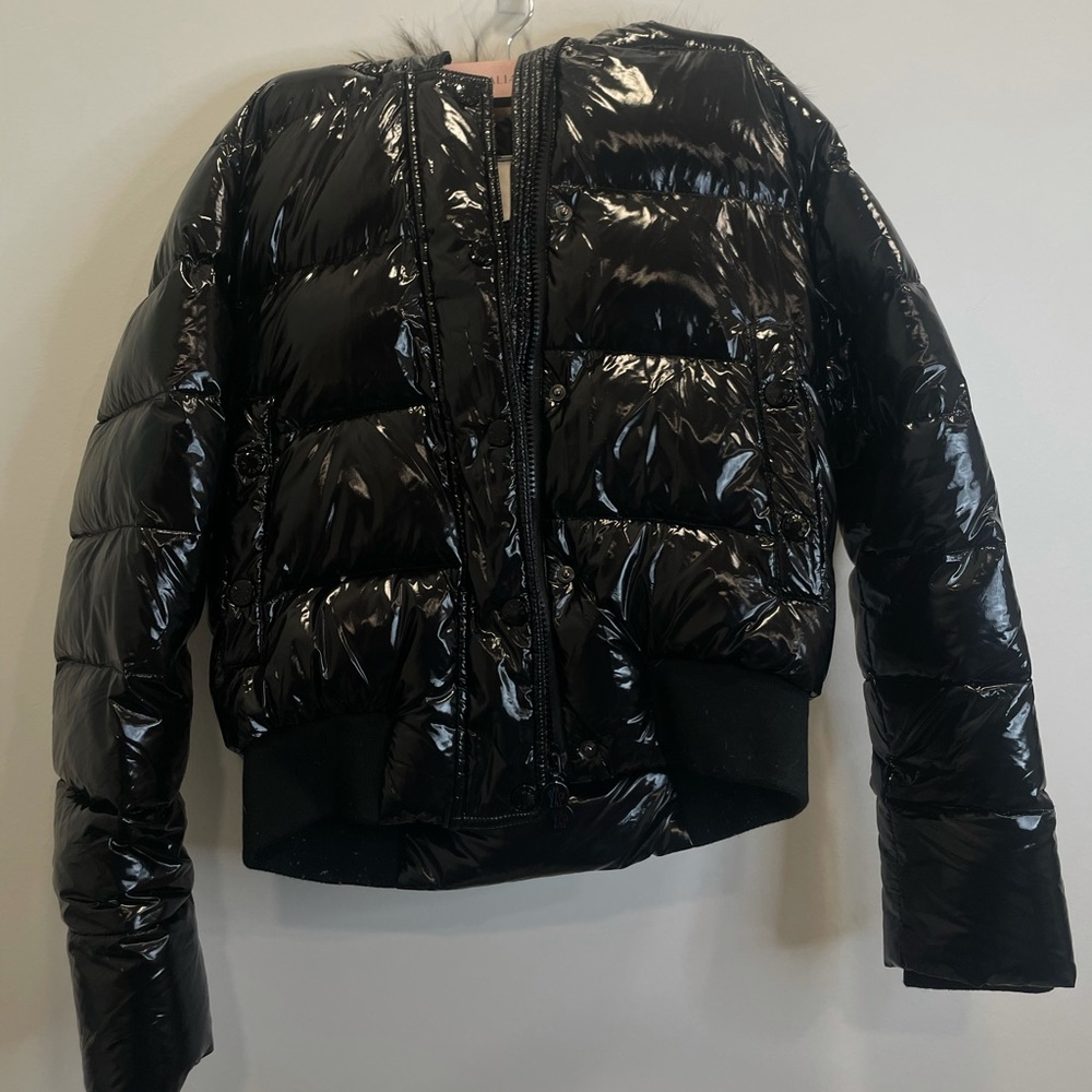 Moncler Brown Fur Bubble Coat